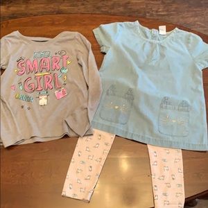 4t outfit and shirt bundle